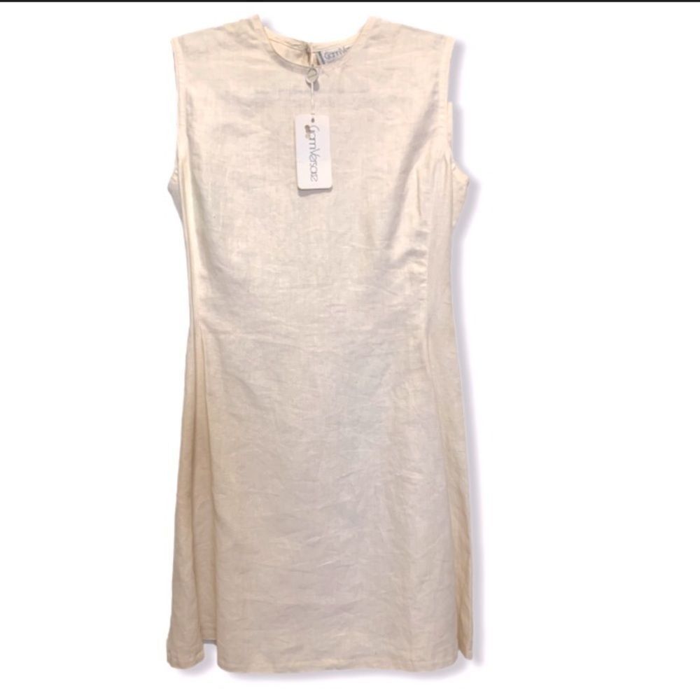 Vintage Gianni Versace Off-White Linen Dress NWT
